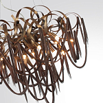 Люстра подвесная с объемной композицией из скрученных лент и металлических цепочек Atlantis Chain варинант исполнения - 3 | Loft Concept в Кирове