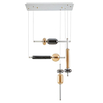 Люстра подвесная из металла и стекла Harmony of Strict Lines варинант исполнения - 1 | Loft Concept в Кирове