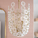 Подвесной светильник декорированный цветами из стекла Lightness of Flowers варинант исполнения - 4 | Loft Concept в Кирове