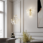 Люстра подвесная из металла с хрустальными подвесками прозрачного цвета Quasar 41 варинант исполнения - 7 | Loft Concept в Кирове