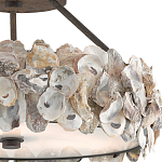 Потолочный светильник круглый с абажуром из устричных раковин Sea Ravens варинант исполнения - 1 | Loft Concept в Кирове