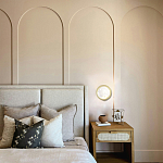 Светодиодное бра круглой формы с металлической рамой золотого цвета Marble Glow варинант исполнения - 2 | Loft Concept в Кирове