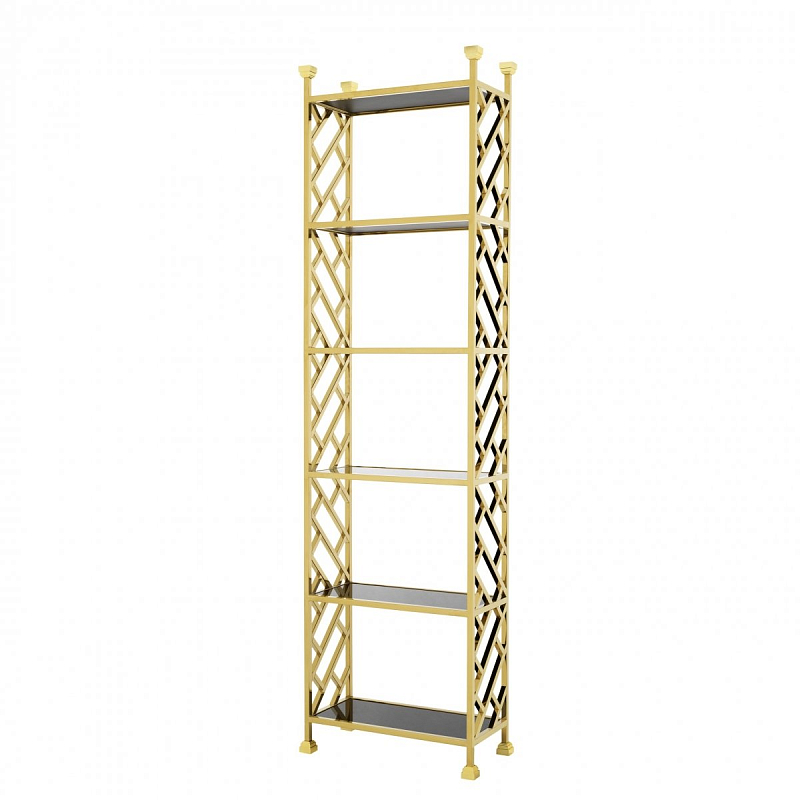 Стеллаж Eichholtz Cabinet Skyler Глянцевое золото Черный Стеллаж Eichholtz Cabinet Skyler Глянцевое золото Черный в Кирове | Loft Concept