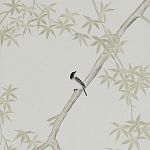 Обои ручная роспись Summer Night Blossom Colourway SC-122 on Bleached white dyed silk варинант исполнения - 1 | Loft Concept в Кирове