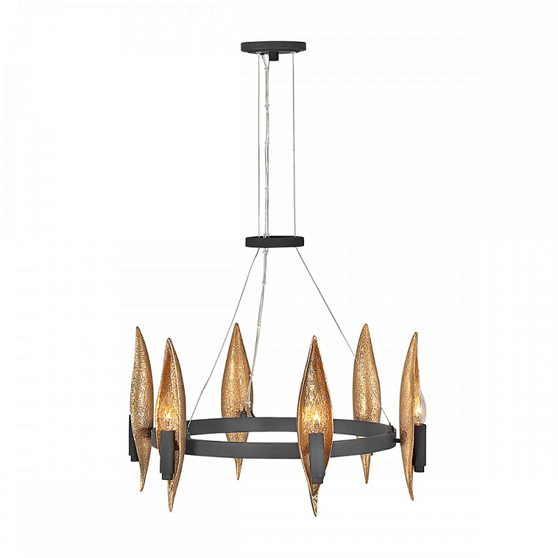 Люстра Hinkley 6 патронов Черный Янтарный в Кирове | Loft Concept 