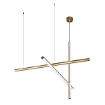 Люстра с 3-мя  пересекающимися цилиндрическими плафонами на тонких тросах Trumpet tube варинант исполнения - 4 | Loft Concept в Кирове