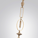 Подвесной светильник с прямоугольными и овальными элементами и акцентом из натурального камня Tectona  варинант исполнения - 6 | Loft Concept в Кирове