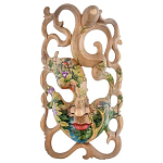 Маска деревянная резная расписная Tropical Paradise варинант исполнения - 4 | Loft Concept в Кирове