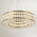 Круглая люстра с хрустальным декором Langlais Crystal Brass Chandelier варинант исполнения - 4 | Loft Concept в Кирове