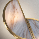 Бра с двумя полукруглыми плафонами из искусственного алебастра в бронзовой оправе Marbella варинант исполнения - 9 | Loft Concept в Кирове