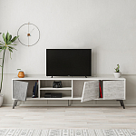 ТВ-тумба с 3-мя дверцами и полками Grey Albe TV Stand варинант исполнения - 3 | Loft Concept в Кирове