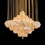 Люстра с фигурными подвесками из натурального камня Glowing Spheres варинант исполнения - 2 | Loft Concept в Кирове