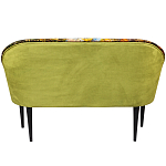 Диван двухместный из натурального бука с цветочным принтом Impressionism in Art варинант исполнения - 2 | Loft Concept в Кирове