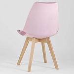 Стул с мягким велюровым сиденьем Arvika Pink варинант исполнения - 5 | Loft Concept в Кирове