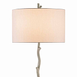 Торшер с цилиндрическим тканевым абажуром на каркасе в виде тонкого дерева Gray Branch варинант исполнения - 1 | Loft Concept в Кирове