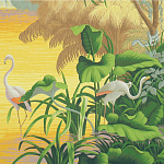 Обои ручная роспись Le Brésil Special Colourway варинант исполнения - 2 | Loft Concept в Кирове