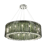 Круглая люстра с хрустальными подвесками Crystal Art Chrome Green Chandelier 12 варинант исполнения - 1 | Loft Concept в Кирове