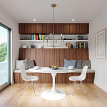 Люстра с 6-ю лампами на тонких изогнутых рожках в современном стиле Feiss варинант исполнения - 7 | Loft Concept в Кирове