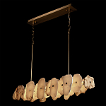 Подвесной светильник с фигурными элементами из белого алебастра Cryptocrystalline Stone варинант исполнения - 6 | Loft Concept в Кирове