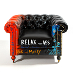 Кресло "Умный Умник" Rick and Morty graffiti chair натуральная кожа  варинант исполнения - 2 | Loft Concept в Кирове