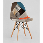 Пластиковый стул на ножках из массива бука Eames Пэчворк варинант исполнения - 1 | Loft Concept в Кирове
