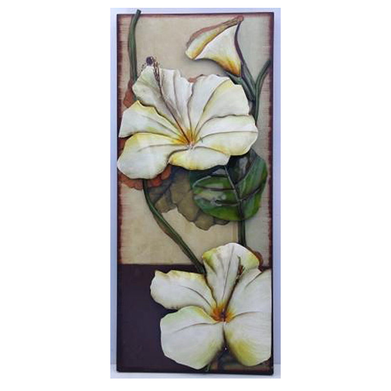 Аксессуар настенный из металла Blank Space White Flowers Мульти в Кирове | Loft Concept 