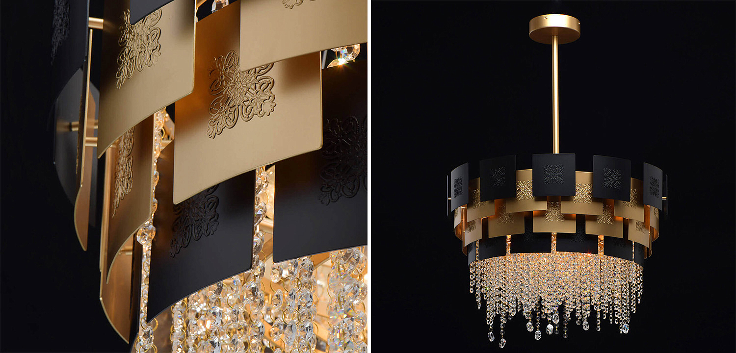 Люстра Engraving Plates Black Gold Люстра Engraving Plates Black Gold - Loft-Concept в Кирове