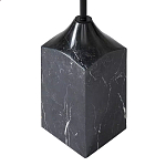 Кофейный столик с круглой столешницей и мраморным основанием Steel Reliability варинант исполнения - 3 | Loft Concept в Кирове