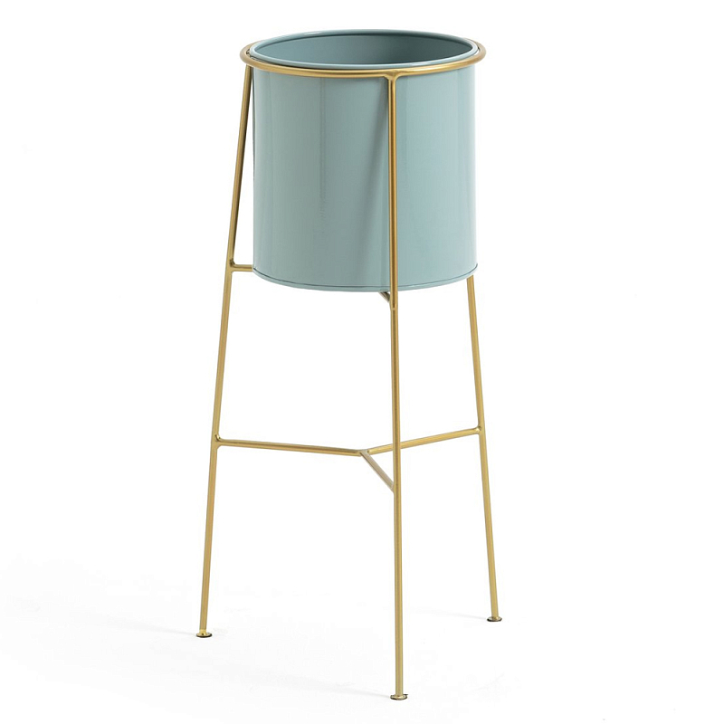 Кашпо из металла и латуни Elegance Elevated Planters Бирюзовый Латунь Кашпо из металла и латуни Elegance Elevated Planters Бирюзовый Латунь в Кирове | Loft Concept