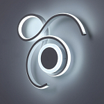 Бра белого цвета с изогнутыми световыми линиями и круглым основанием Luke Lampco Tracer Lamp варинант исполнения - 3 | Loft Concept в Кирове