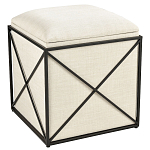 Пуф бежевый с черной металлической рамой Beige Pouf варинант исполнения - 4 | Loft Concept в Кирове