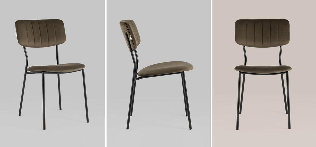 Стул Singer Chair без подлокотника Коричневый Велюр Стул Singer Chair без подлокотника Коричневый Велюр - Loft-Concept в Кирове