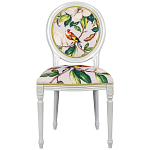 Стул светло-серый из натурального бука с изображением птицы в саду Blooming Colored Birds варинант исполнения - 1 | Loft Concept в Кирове