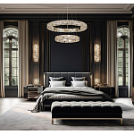 Люстра из 2-х колец с мозаичным хрустальным оформлением Sparks of Crystal варинант исполнения - 2 | Loft Concept в Кирове